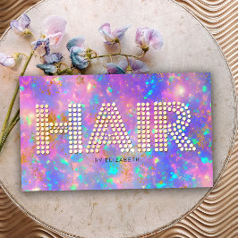 Elegante stijlvolle diamanten gouden vuur opaal st visitekaartje