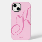 Elegante Stijlvolle Eenvoudige Roze Script Naam Case-Mate iPhone Case (Achterkant)