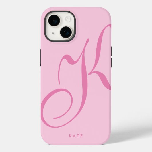 Elegante Stijlvolle Eenvoudige Roze Script Naam Case-Mate iPhone Case (Achterkant)