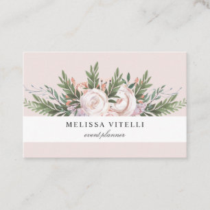 Elegante stijlvolle geschilderde Boho bloemen   Bl Visitekaartje