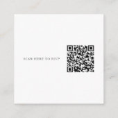Elegante stijlvolle gesofisticeerde QR-code aan de Informatiekaartje (Achterkant)