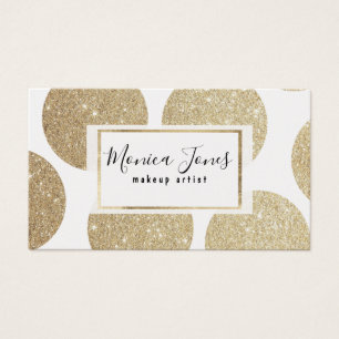 Elegante stijlvolle gouden glam glitter stippen visitekaartje