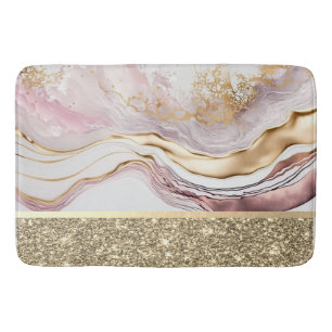 Elegante Stijlvolle Gouden Glitter Glanzende Roze Badmat