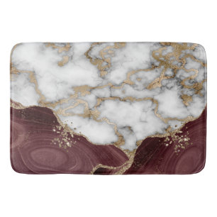 Elegante Stijlvolle Gouden Glitter Steen Marmer Badmat