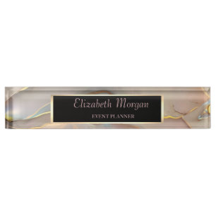 Elegante stijlvolle lijst opaal  naambordje
