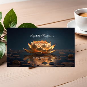 Elegante stijlvolle lotus yogadocent visitekaartje