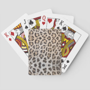 Elegante stijlvolle luipaard cheetah bont dierenpr pokerkaarten