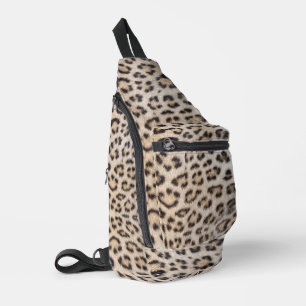 Elegante stijlvolle luipaard cheetah bont dierenpr sling bag