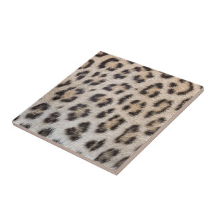 Elegante stijlvolle luipaard cheetah bont dierenpr tegeltje