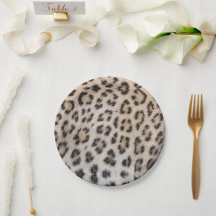 Elegante stijlvolle luipaard cheetah bont print pa papieren bordje