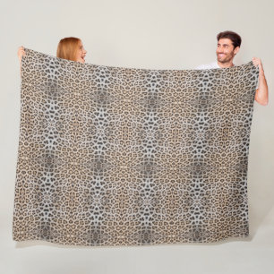 Elegante stijlvolle luipaard jachtluipaard bont di fleece deken