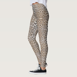 Elegante stijlvolle luipaard jachtluipaard bont di leggings