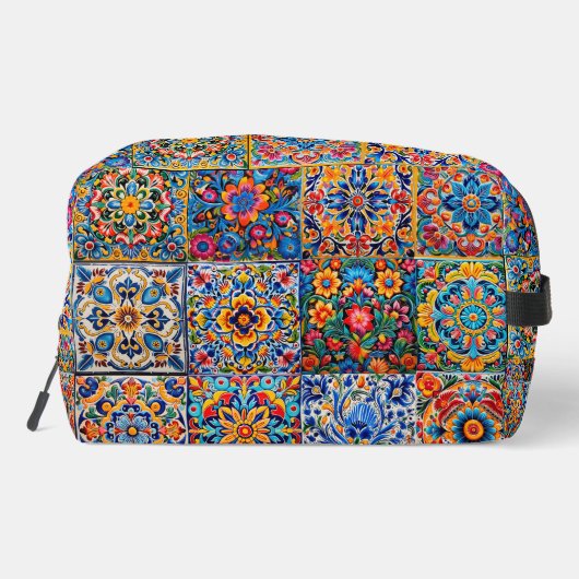 Elegante stijlvolle Mexicaanse talavera tegels mon Toilettasje (Achterkant)