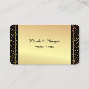 Elegante Stijlvolle Moderne Gouden Confetti Visitekaartje