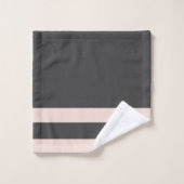 Elegante stijlvolle moderne pastel roze en grijs bad handdoek (Wasdoekje)