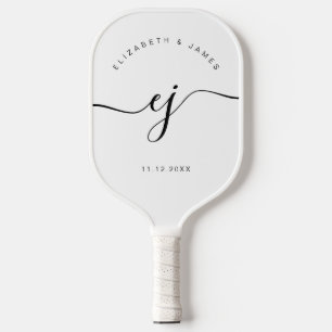 Elegante stijlvolle monogram minimalistische trouw pickleball paddle