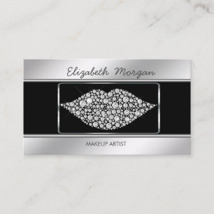 Elegante Stijlvolle Professionele Diamanten Lippen Visitekaartje