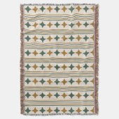 Elegante stijlvolle retro starbursts gestreepte pa deken (Voorkant Verticaal)