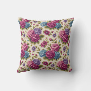 Elegante stijlvolle romantische bloemenchic kussen