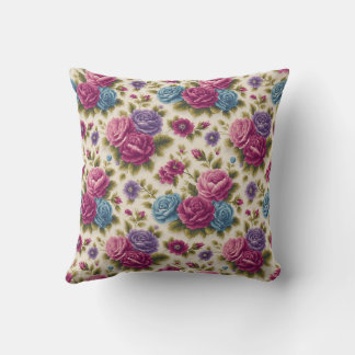 Elegante stijlvolle romantische bloemenchic kussen
