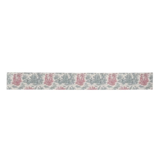 Elegante stijlvolle rood grijs toile de jouy lint (Voorkant)