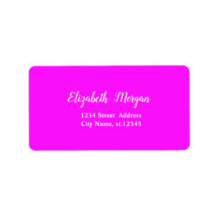 Elegante stijlvolle roze fluorescerende neon  etiket