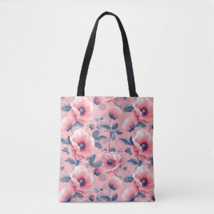 Elegante stijlvolle schattige boho roze botanische draagtas