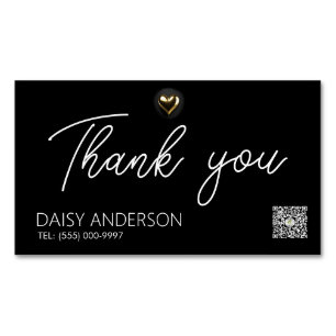 Elegante stijlvolle Simple met Gold hart Business Magnetisch Visitekaartje