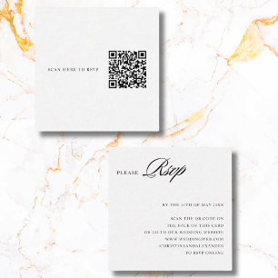Elegante stijlvolle Sophisticated QR-code achterin Informatiekaartje