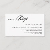 Elegante stijlvolle Sophisticated QR-code achterin Informatiekaartje (Voorkant)