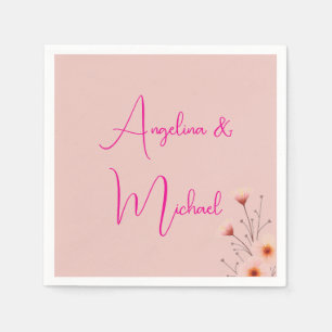 Elegante stijlvolle trendy handschrift scriptnaam servet