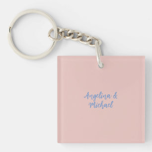Elegante stijlvolle trendy unieke namen kalligrafi sleutelhanger