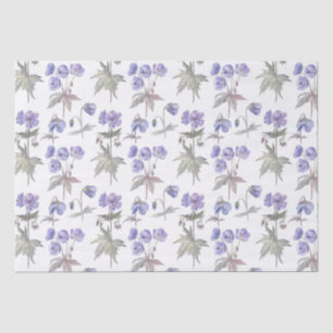 Elegante stijlvolle waterverf pastel paarse bloeme tissuepapier