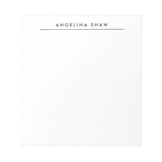 Elegante Stijlvolle Witte Professionele Creatieve Notitieblok (Voorkant)