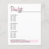 Elegante stijlvolle witte roos schoonheidsmenu flyer (Voorkant)