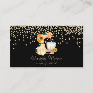 Elegante stijlvolle zwarte diamanten mixer zonnebl visitekaartje