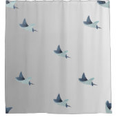 Elegante Stingray Douchegordijn met gradiënt groen (Voorkant)