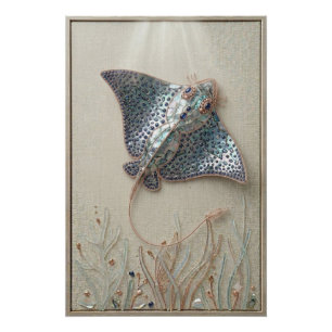 Elegante Stingray Oceaan Wanddecoratie Perfect Poster