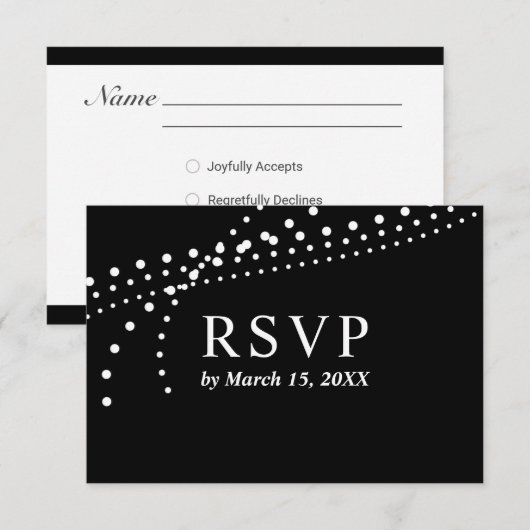 Elegante Stippend kaart Zwart/Wit (Voorkant / Achterkant)