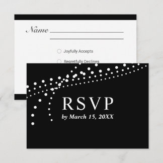 Elegante Stippend kaart Zwart/Wit