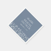 Elegante Stof Blauw Bloemig Bruidsmeisjesfeest Servet (Hoek)