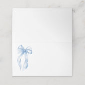 Elegante Stof Blauw Handgetekende Boog Bruidsdouch (Buitenkant ongevouwen)