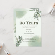 Elegante Stof Groen Scriptie Huwelijksjubileum