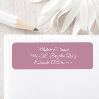 Elegante Stof Roze Roos Retouradres Etiket