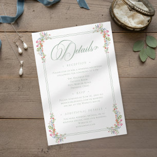 Elegante Stof Sagina Pastelkleurige Wilde Bloem Cr Informatiekaartje