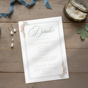 Elegante Stof Sagina Pastelkleurige Wilde Bloem Cr Informatiekaartje