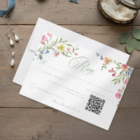 Elegante Stof Sagre Pastel Wilde Bloem Crest Trouw