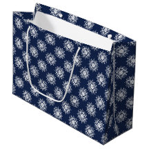 Elegante Stofblauwe Kerstsneeuwvlok