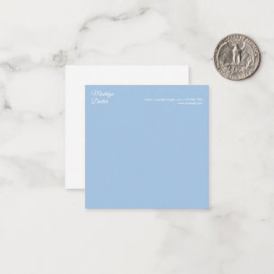 Elegante Stofblauwe Moderne Notitiekaart Designsti Notitiekaartje