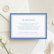 Elegante Stofblauwe Rand Frame Huwelijksdetails